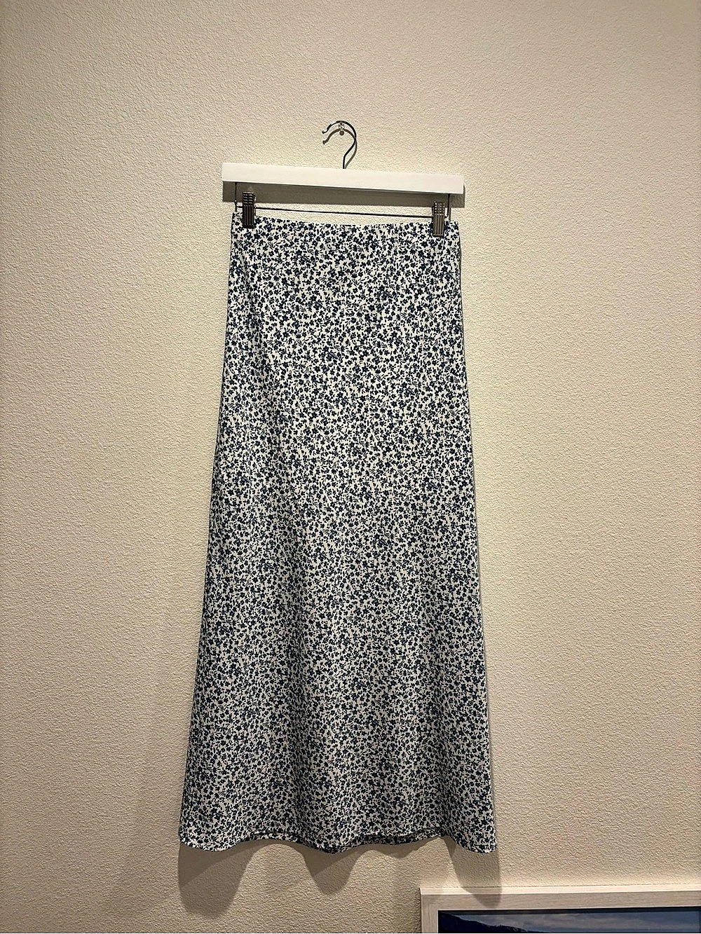 Altar'd State Floral Maxi Skirt Blue & White